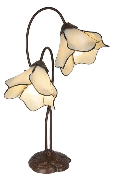 Tiffany stolní lampa Cloches - 41*23*57 cm E27/max 2*40W - Clayre & Eef