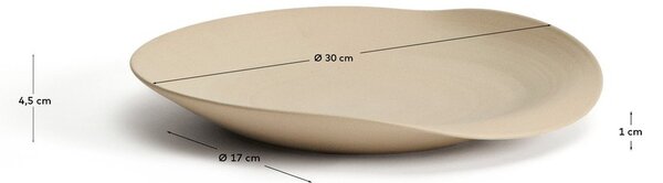 Keramický dekorační tác ø 30 cm Ebenor – Kave Home