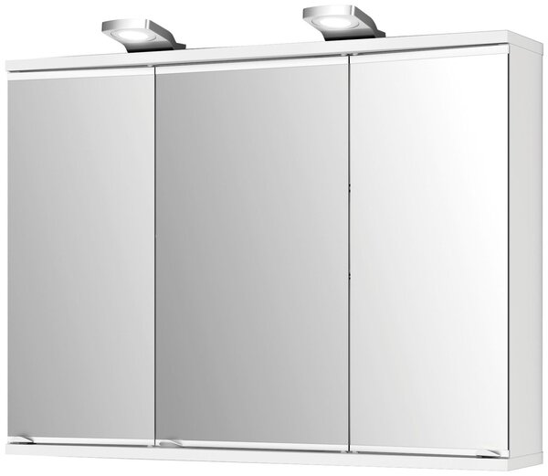 Jokey LENA 80 Zrcadlová skříňka - bílá - š. 80 cm, v. 64/60 cm, hl. 23,8/17 cm 1121134-0110