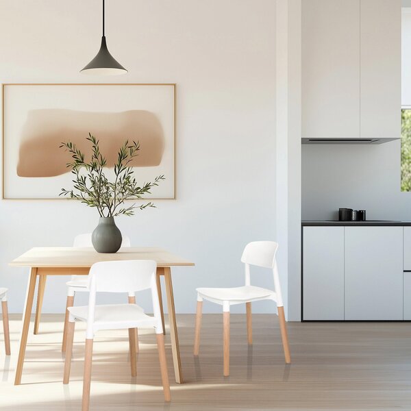 Hjh LIVING čtyřnohá židle bez područek SCANDI E plastová židle, max. nosnost 100 kg