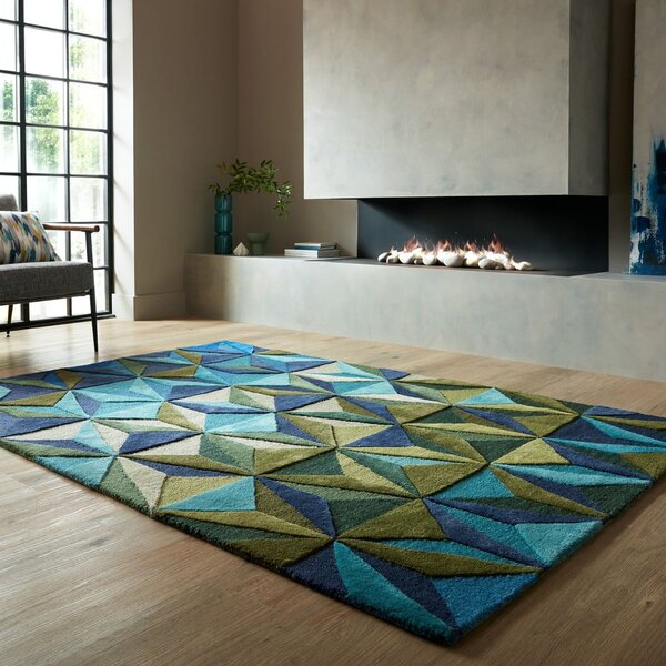 Modrý vlněný koberec 120x170 cm Reverie – Flair Rugs