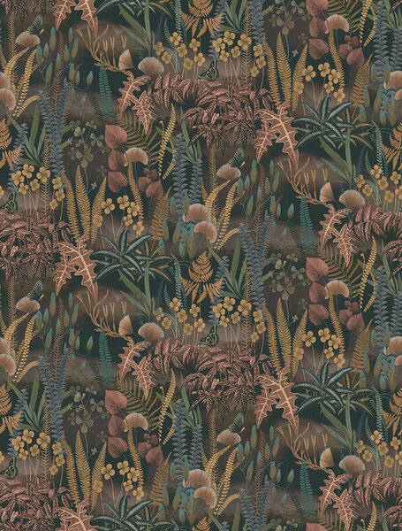 Vliesová obrazová tapeta na zeď, hnědá, listy, FW4005-2, Feature Walls, Decoprint