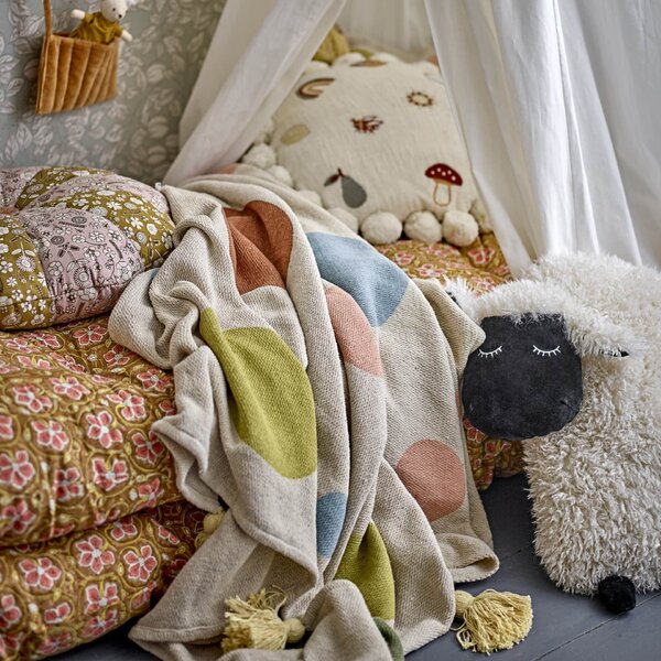 Přehoz z recyklované bavlny Clennie 130 × 160 cm