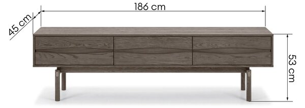 Hector TV stolek Quadri 186 cm expresso