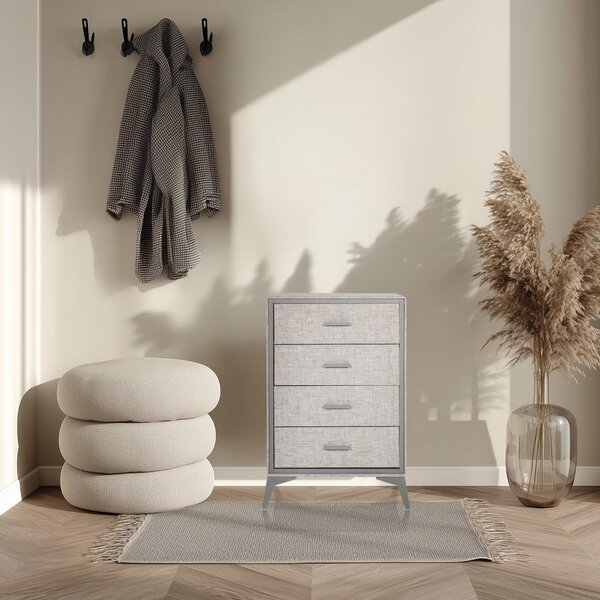 Hjh LIVING Komoda se 4 zásuvkami SKUFFY Sideboard Skříň 90,0 x 60,0 x 35,5 cm