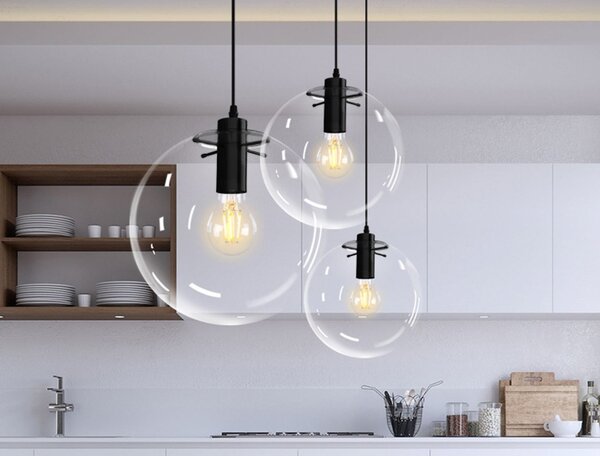 TooLight Stropní svítidlo Lassi Black transparentní
