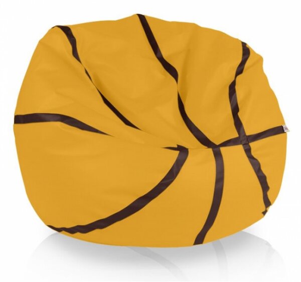 Sedací vak Basketbal žlutý