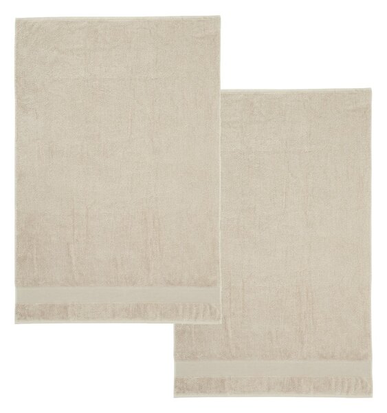 Béžové froté bavlněné osušky v sadě 2 ks 90x140 cm Anti-Bacterial – Catherine Lansfield