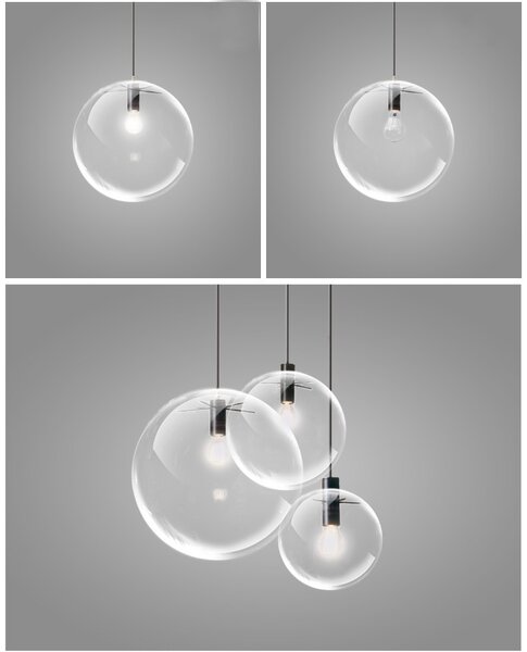TooLight Stropní svítidlo Lassi Black transparentní