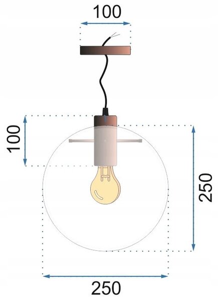 Stropní svítidlo TooLight Lassi 25 cm černá