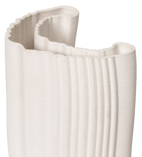 Kameninová váza Moire Off-white 30 cm