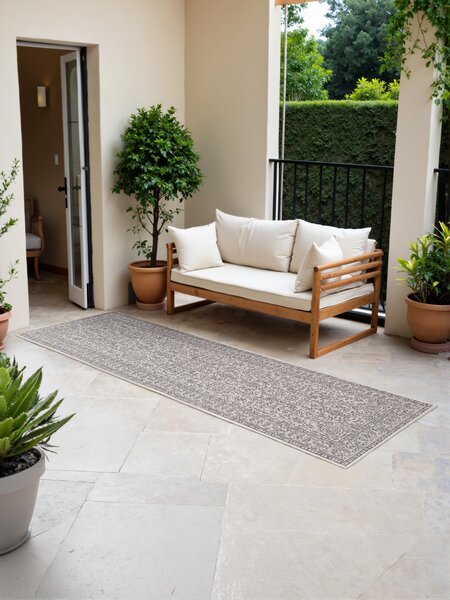NORTHRUGS, Běhoun Duet Kona 106249 White/Gray - na ven i na doma, 80x250, šedá, chodba / předsíň
