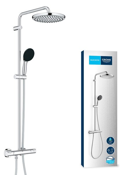 Grohe Vitalio Start System sprchová sada na stěnu s termostatem s dešťovou sprchou chrom 26677001