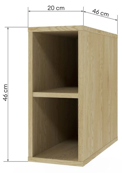 Hector Závěsný koupelnový regál Avila 20 cm dub Cremona Torro
