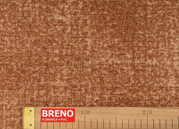 Breno Metrážový koberec VERIS 84 oranžový, šíře 400 cm, Oranžová