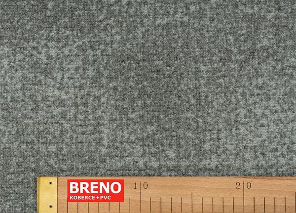 Breno Metrážový koberec VERIS 95 šedý, šíře 400 cm, Šedá