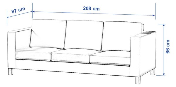 Potah na pohovku IKEA Karlanda 3-místná nerozkládací, krátký