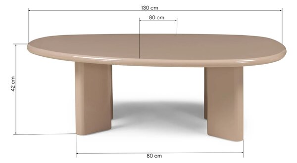 Hector Konferenční stolek Cameron II 130 cm béžový