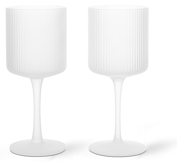 Sklenice na bílé víno Ripple Frosted – set 2 ks