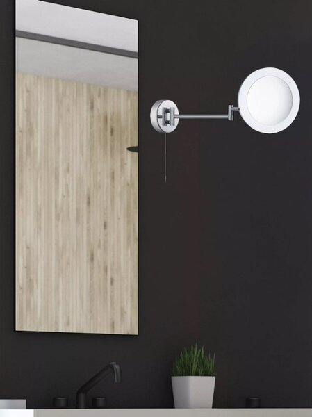 Searchlight 1456CC Zvětšovací polohovatelné zrcadlo s LED osvětelním MIRROR IP44, spínač