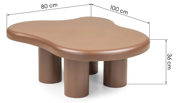 Hector Konferenční stolek Vercelli 100 cm čokoládový