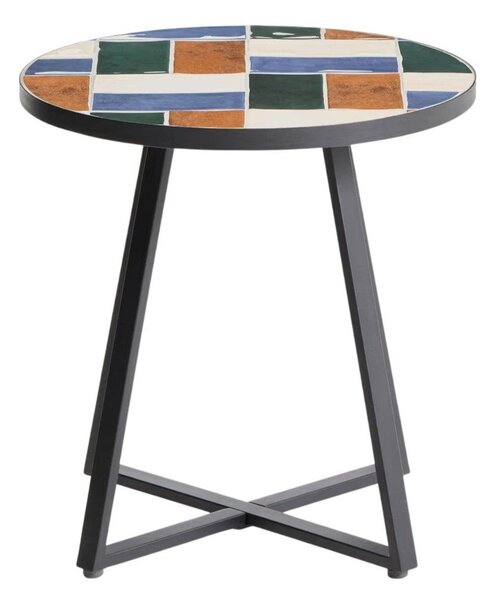 Kulatý zahradní stolek s keramickou deskou ø 45 cm Tella – Kave Home