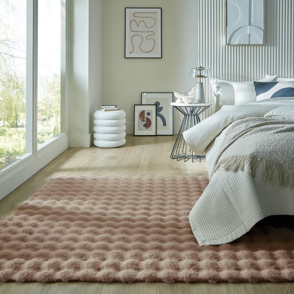 Hnědá syntetická kožešina 160x230 cm Waffle Faux Fur – Flair Rugs
