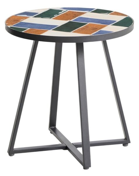 Kulatý zahradní stolek s keramickou deskou ø 45 cm Tella – Kave Home