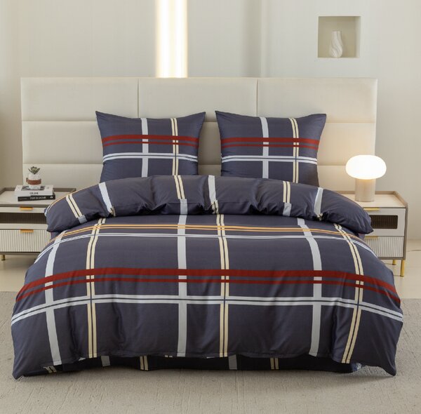 Povlečení z mikrovlákna TARTAN tmavě modré Rozměr povlečení: 2 ks 70 x 80 cm | 160 x 200 cm
