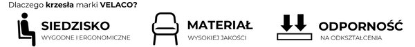 BPS-koupelny Velurové jídelní křeslo RISO, černé/zlaté