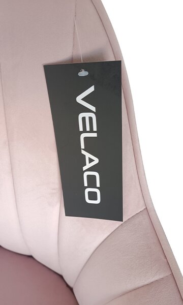 BPS-koupelny Velurové jídelní křeslo BETO, růžové/černé