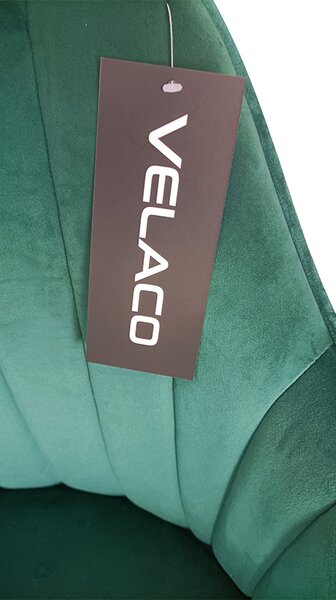 BPS-koupelny Velurové jídelní křeslo BETO, zelené/černé