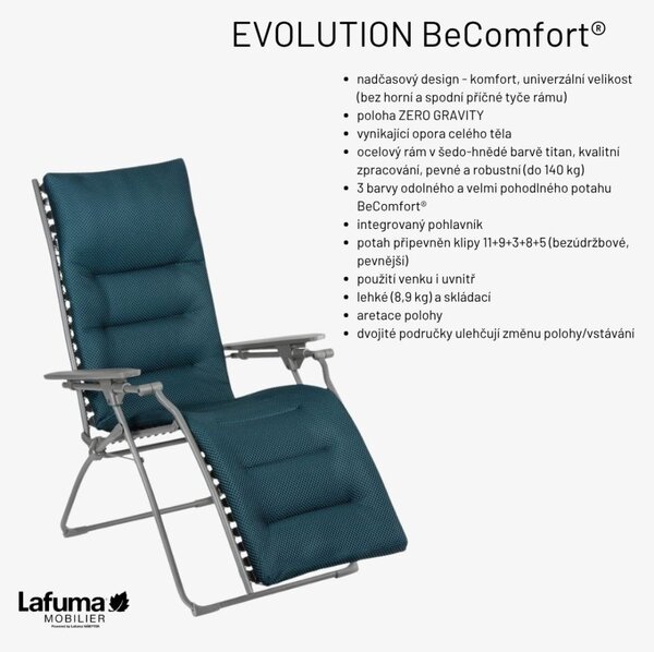 Zvýhodněná sada 2 Relaxační křeslo EVOLUTION BeComfort šedá Dark Grey + 2× držák nápojů ZDARMA