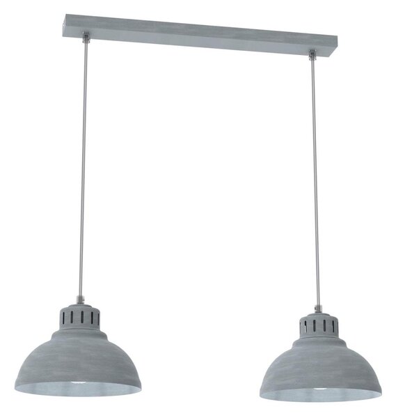 Lustr na lanku SVEN 2xE27/15W/230V šedá
