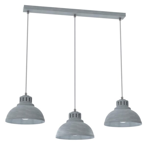 Lustr na lanku SVEN 3xE27/15W/230V šedá