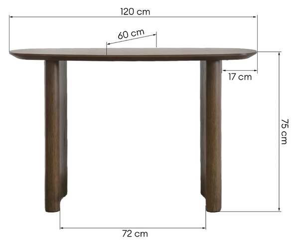 Hector Konzolový stolek Oriento 120 cm dub tmavý