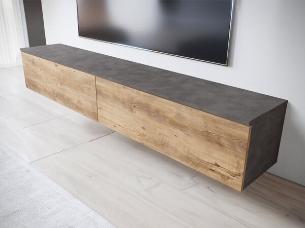 TV stolek Dlone 180, Barva: matera / breslau kaštan, Osvětlení: bez osvětlení 5903211454530