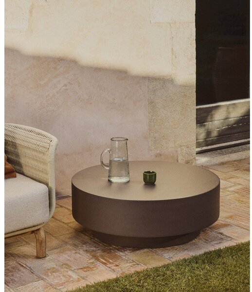 Betonový kulatý zahradní konferenční stolek ø 60 cm Garbet – Kave Home