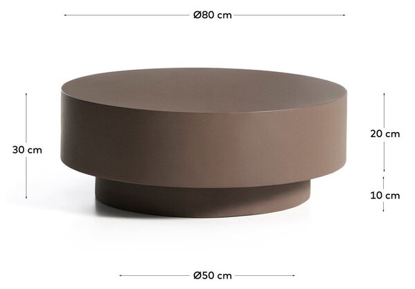 Betonový kulatý zahradní konferenční stolek ø 60 cm Garbet – Kave Home