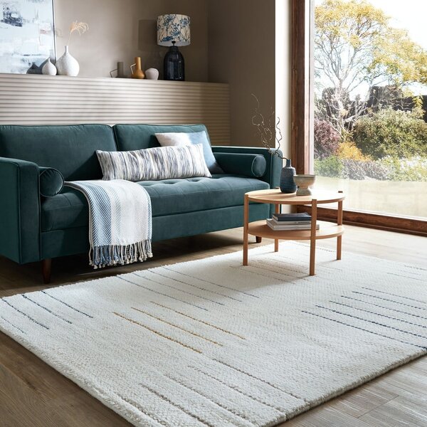 Krémový ručně tkaný vlněný koberec 200x290 cm Dottie Geometric – Flair Rugs