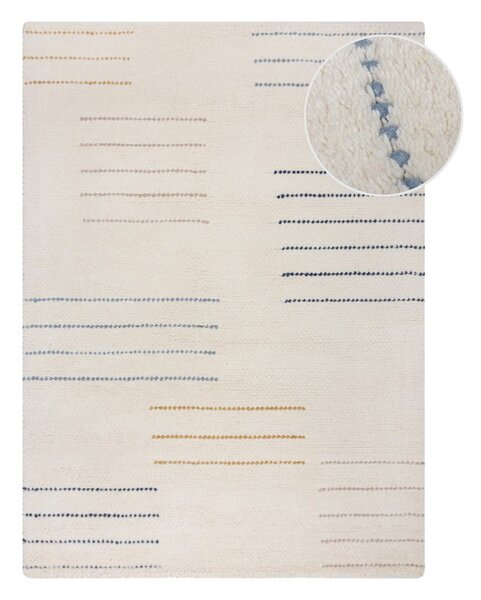 Krémový ručně tkaný vlněný koberec 200x290 cm Dottie Geometric – Flair Rugs