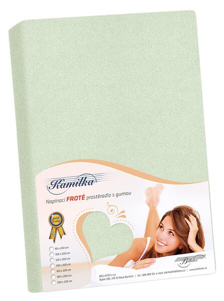 BELLATEX Prostěradlo froté Zelená 90x200 cm