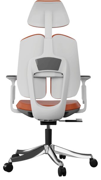 Ergonomická kancelářská židle Liftor Active, oranžová (pravá kůže)