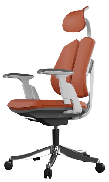 Ergonomická kancelářská židle Liftor Active, oranžová (pravá kůže)