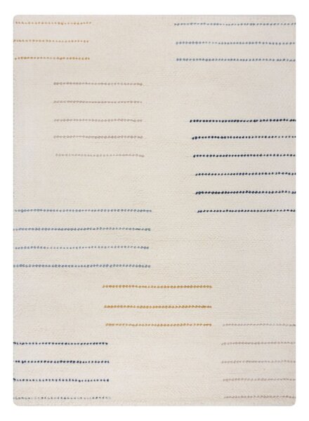 Krémový ručně tkaný vlněný koberec 200x290 cm Dottie Geometric – Flair Rugs