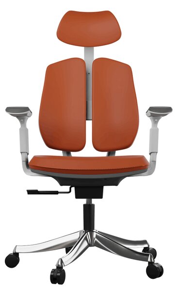 Ergonomická kancelářská židle Liftor Active, oranžová (pravá kůže)