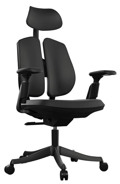 Ergonomická kancelářská židle Liftor Active, černá (pravá kůže)