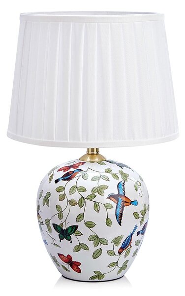 Bílá stolní lampa s textilním stínidlem (výška 48 cm) Mansion – Markslöjd