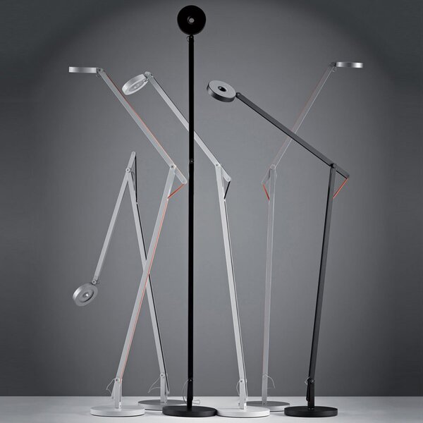 Stojací Lampa Rotaliana, String F1 DTW, stmívatelné, Černá, Obývací pokoj, Kov, Design