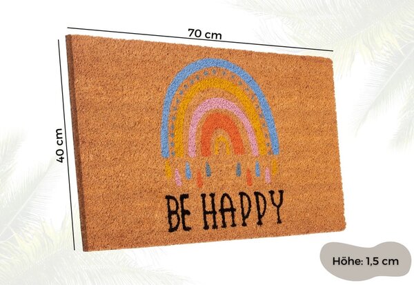 Rohožka z kokosového vlákna 40x70 cm Be Happy – Hanse Home